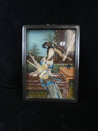 Reverse Glass Painting Lady