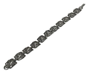 Vintage Fancy Link Sterling Silver Bracelet By Beau