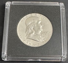 1957 Benjamin Franklin Silver Half Dollar