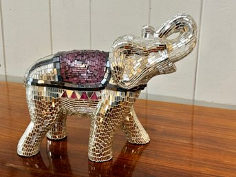 3D Mosaic Glass Tile Elephant Sculpture - Possibly By Brazilian Artist JOBI.