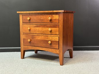 A Quality Nightstand/Small Chest In Natural Cherry