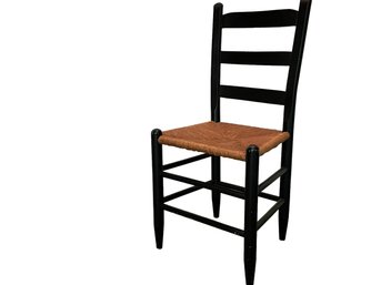 Black Ladder Back Cane Seat Chair