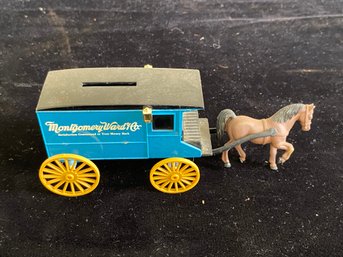 Horse And Wagon Bank Montgomery Ward & Co Collectible