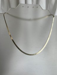 Italian Sterling Silver Flat Chain Necklace