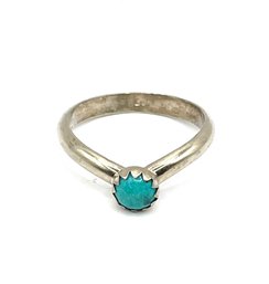 Vintage Sterling Silver Turquoise Ring, Size 9