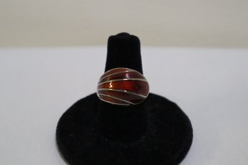 David Andersen Norway Sterling Silver And Enamel Ring Size 6