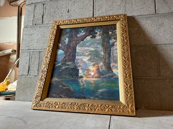 Framed Maxfield Parrish Lithograph