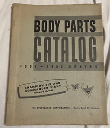 1951-1952 Studebaker Body Parts Catalog
