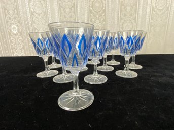 Set Of Diamond Cut Glasses