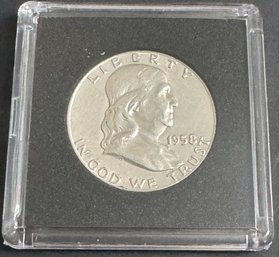 1958 Benjamin Franklin Silver Half Dollar