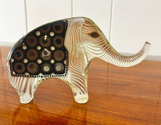 Vintage Abraham Palatnik Lucite Elephant Figurine