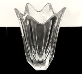 Vintage Orrefors Sweden Belle Crystal Vase Designed By Jan Johansson Signed