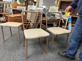 Set Of 5 Mid Century Folding Chairs