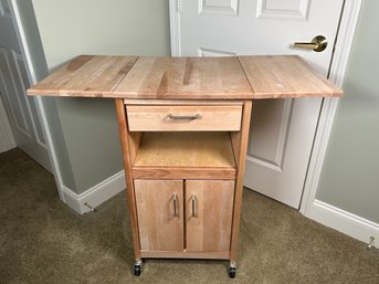 Quality Made Catskill Craftsman Drop Leaf Kitchen Cart On Casters