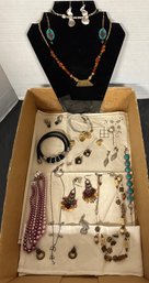 Nice Collevtion Of Jewelry - Large & Small Ear Rings, Necklaces, Ring, Pins, Bracelets & More. TA/A4