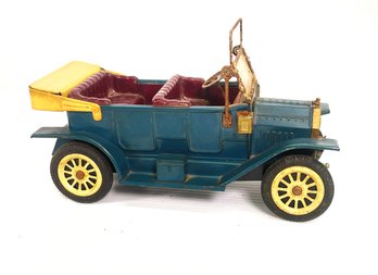 Mid Century Antique De Luxe Tourer F-1908 Tin Friction Car- Quality Toys Japan