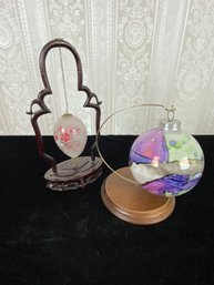 Hand Blown Reverse Painted Ornaments