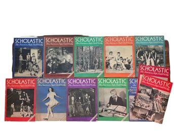 Collection Of 12 American Scholastic Magazines From The 1930s