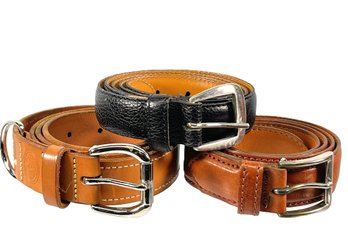 Three Thick Polo Ralph Lauren Belts-Size 40