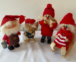 Small Holiday Figurines Made In Sweden - Set Of 4