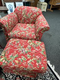 Vintage Chair And Ottoman