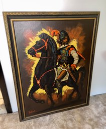 Vintage Conquistador Painting On Board By Teduar