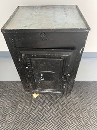 Antique Metal Fireplace Cooker/Cabinet