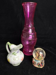 Vase Pitcher And Snowglobe