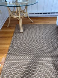 5x7 Herringbone Pattern Polypropylene Area Rug