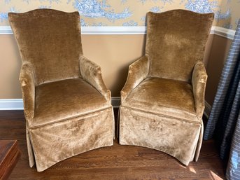 Pair Of Custom Skirted Chairs
