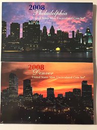 2008 Denver And Philadelphia United States Mint Uncirculated Coin Set