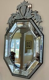 Phenomenal Vintage Venetian Style Large Etched Mirror