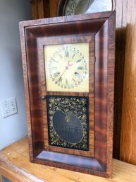 Antique Ogee Clock By Southern Clock - Circa 1840-1880 - Artist Palette Hand Painted Door - Needs Restoration