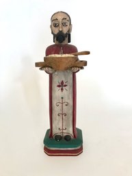 Wooden Hand Carved Santos & Signed By Frank Brito
