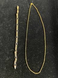 14k Gold Italian Bracelet & 12k Gold Filled Chain