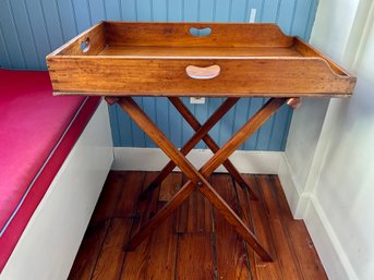 Antique English Butler's Tray Table