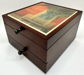 Fabrice De Villeneuve Mahogany Jewelry Box