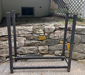 Large Foundry Forged Iron Log Holder