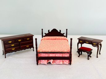Concord Miniatures Doll Furniture Bedroom Ensemble With Boxes