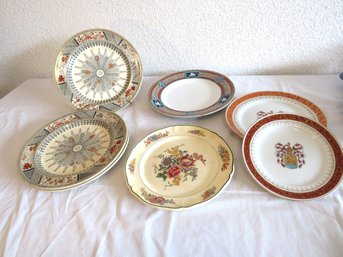 Assortment Of Antique Plates Hizen Old Abbey Ware & Athena Wedgewood