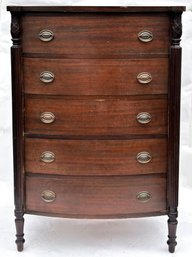 An Antique Mahogany Chest Of Drawers In Louis XVI Style