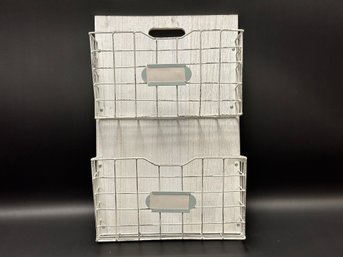 Two-Tier Wall-Mount Wire Baskets
