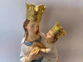 Maria Tripani Crowned Madonna And Child Figure