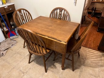 Drop Leaf Kitchen Table With 4 Chairs