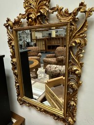 Gilded  Wood Framed Beveled Mirror