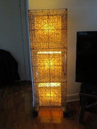 Wonderful 3 Light  Caned Free Standing Or Wall  Hung Lighting Fixture
