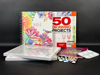 Art Supplies: Sketch Book, Paints, Project Book & More