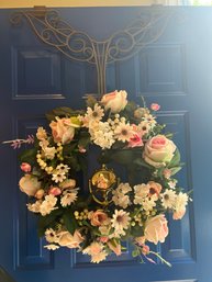 Decorative Wreath With Metal Door  Hanger