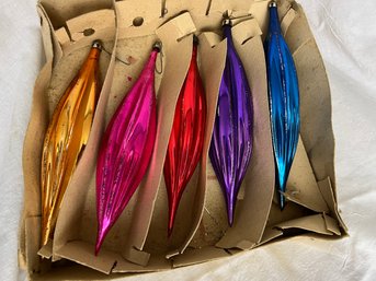 Vintage 1960s Glass Icicle Ornaments