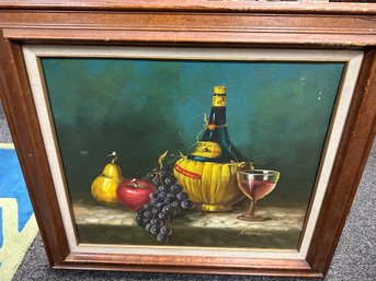 Oil Still Life By A. Vandergrift On Canvas